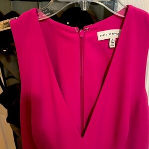 Hot pink sleeveless dress